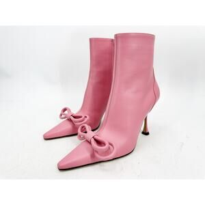 MACH & MACH Light Pink Double Bow 100 Ankle Boots 37